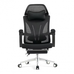 Mesh Adjustable Ergonomic Reclining Chair with Footrest and Headrest