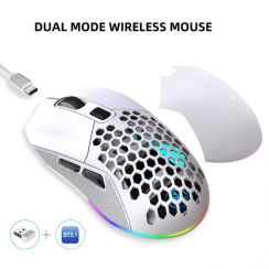 2 Pks Wireless Lightweight Adjustable DPI Optical Hollowed Out Design Gaming Mouse