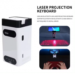 Portable Wireless BT Virtual Laser Projection Keyboard with Power Bank for Smart Phone Pad