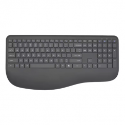 4 Pks Ultra Thin Full Sized with USB Receiver Wireless Ergonomic Silent Computer Keyboard with Wrist Rest